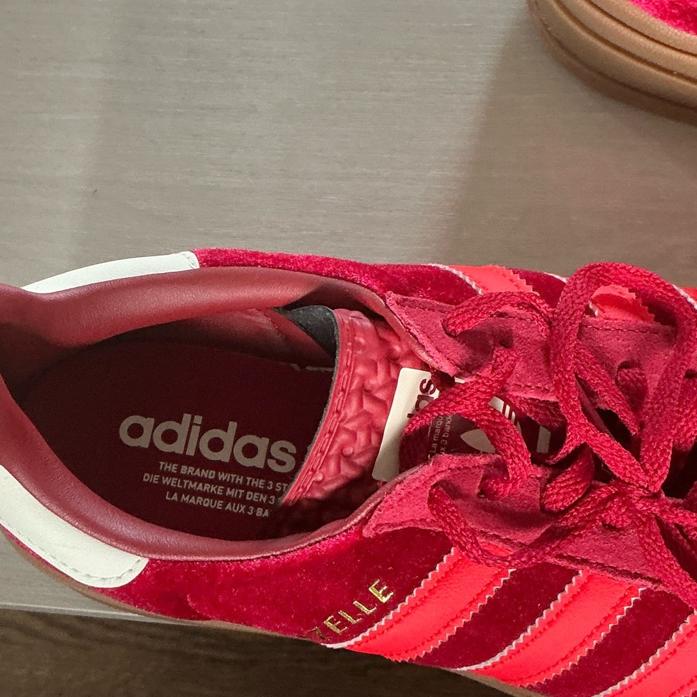 Adidas Gazelle Red Suede Gazelle Sneakers - Picture 4 of 4